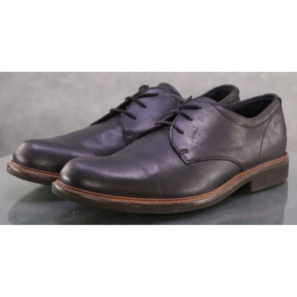 ECCO Helsinki 2.0 Men's Plain Toe Derby Dress Shoes Sz EU 45 US 11-11.5 Leather
